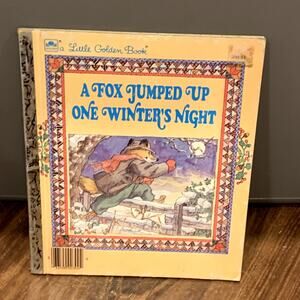 Vintage Little Golden Book A Fox Jumped Up One Winter's Night 1985